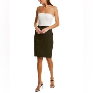 Black Halo | Dresses | Nwt Black Halo Gio Foiled Mini Elegant Strapless  Fuchsia Dress | Poshmark